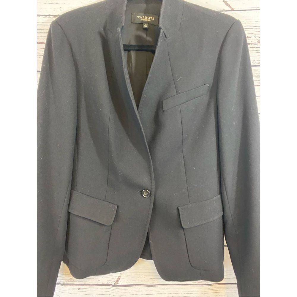 Talbots One Button Black Jacketsize 12 - image 3